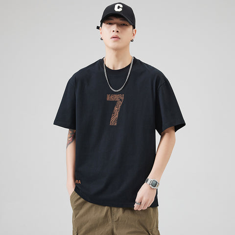 Melopridy Round Neck Printed Half Sleeve Pure Cotton Short Sleeve