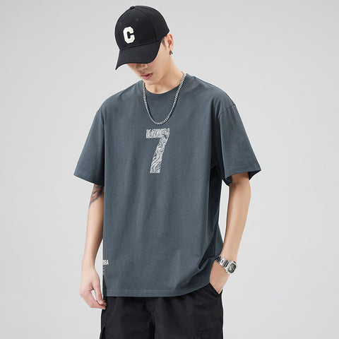 Melopridy Round Neck Printed Half Sleeve Pure Cotton Short Sleeve
